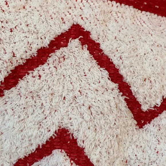 Rachel Ashwell The Farmhouse Decorative Throw Blanket 50x60" Chevron Fringe - Picture 14 of 16